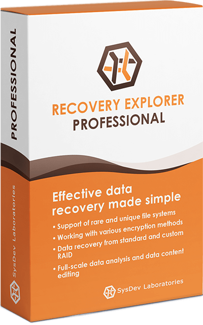 Коробка прогами Recovery Explorer Professional